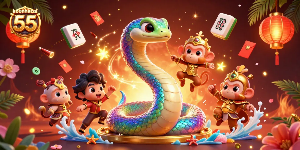 Experience thrilling moments with keonhacai 55 in a vibrant, magical casino scene filled with action.